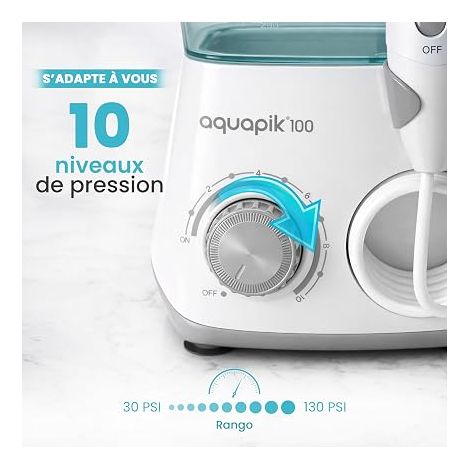 Hydropulseur Dentaire 600 ml 10 Niveaux 8 Embouts. (1/4)