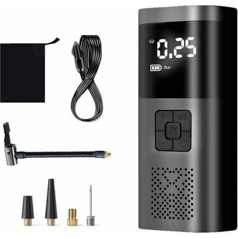 Car Tire Inflator Air Compressor 4 Modes Digital USB Suitable for Motorcycle Scooter Bicycle (1/4)