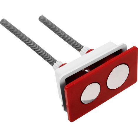 Bouton Poussoir de Réservoir Wc Double, Remplacement Abs Rouge (1/5)