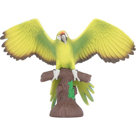 Figurine décorative Perroquet Type 1 PVC Réaliste Base Tronc d'arbre Coloré 15x11x10cm (1/5)