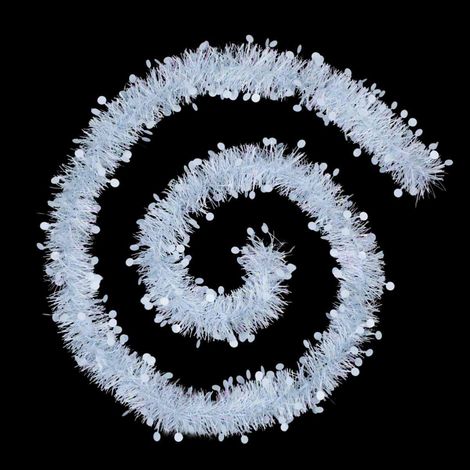 Guirlande de Noël large 10 cm Blanc avec pastilles Longueur 2 mètres - Feeric Christmas