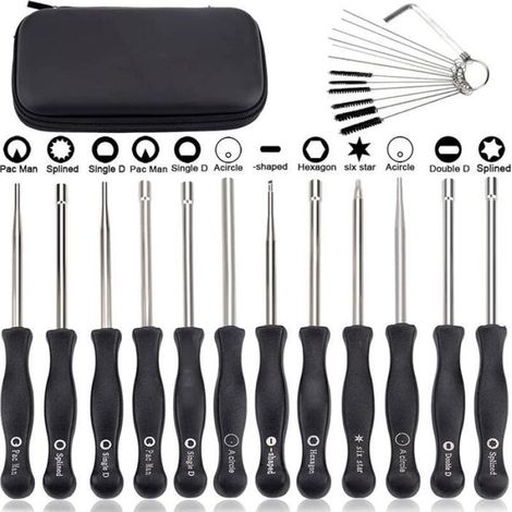 Outils de réglage de carburateur 12 pièces, tournevis de réglage de tronçonneuse,réglage de carburateur de tronçonneuse à deux (1/4)