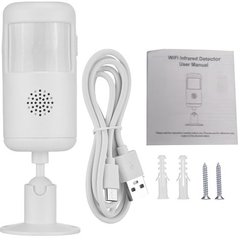 Détecteur de mouvement PIR WiFi Capteur de sécurité sans fil 12m Anti-interférence Alarme push pour maison et commerces (1/5)