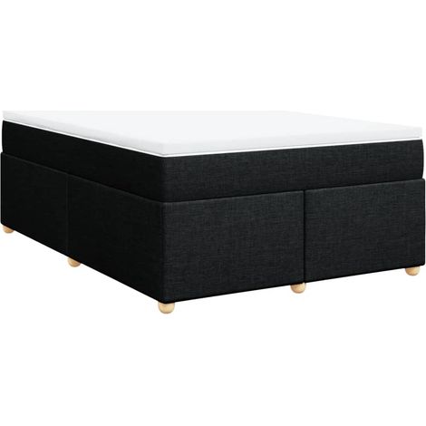 Maison Exclusive - Boxspringbett mit Matratze Schwarz 140x200 cm (1/5)