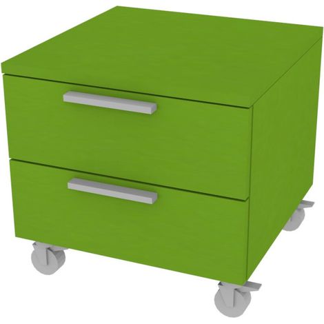 Cassettiera 2 cassetti - Design moderno, chiusura rallentata - Verde mela