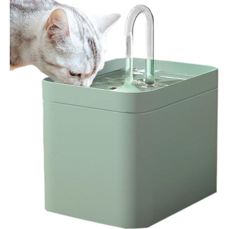 Fuente de agua para gatos, fuente con bomba y filtro, muy silenciosa, 1,5 litros, dispensador de agua inalámbrico para mascotas. (1/5)