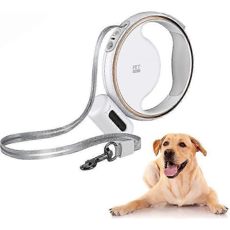 Laisse rétractable automatique pour animaux de compagnie, longueur 3 mètres, avec sac poubelle, laisse pour chiot, collier pour animaux de compagnie, éclairage LED, accessoires pour animaux de compagn (1/5)
