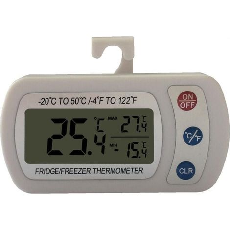 Thermomètre de mesure Électronique Haute Précision Résistant à l'eau - 2 Pièces avec Mémoire Min/Max - Destiné à Réfrigérateur, XU, Congélateur et Cuisine - KZQ (1/4)