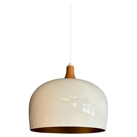 Tête de Lit Champignon Inversée en Bois Blanc, Lustre Simple en Métal, Lampe de Salon, Cuisine, Café, Bureau, Hôtel (1/5)