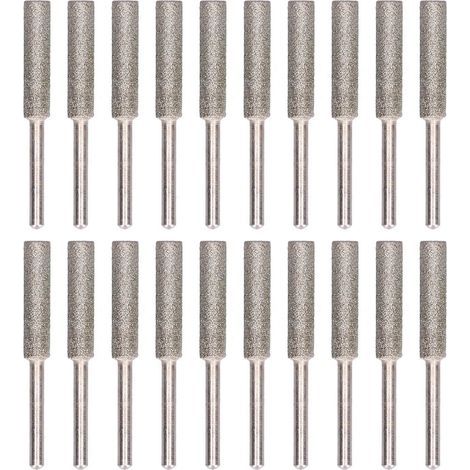 Lot de 20 Meules à Chaîne 5,5mm Toivize Émeri Titane pour Affûtage Tronçonneuse Compatible 3/8" et 404 (1/5)