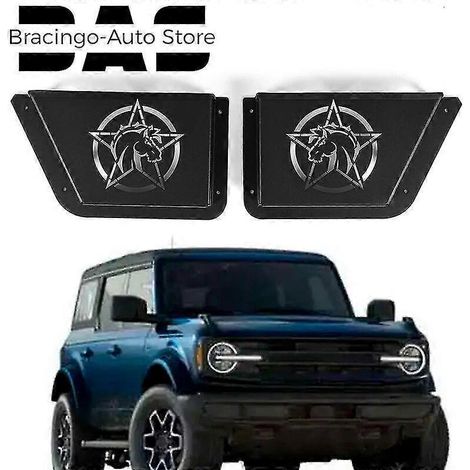 Bracingo Türablage mit Sterndesign für die hintere Tür, seitlicher Einsatz, schafft zusätzlichen Stauraum, passend für Ford Bronco 2022 (4-Türer)