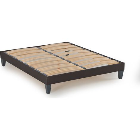 Sommier à lattes en kit tissu gris anthracite – 180x200 cm – Technologie tri-lattes – Aération naturelle – Montage rapide en 30 min – Maison Aubertin (1/5)