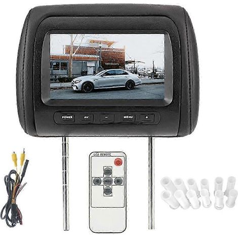 Moniteur universel pour appui-tête de voiture, écran LED TFT de 7 pouces, oreiller, entrée AV, appui-tête de voiture, vidéo arrière, AV Dis bs (1/5)