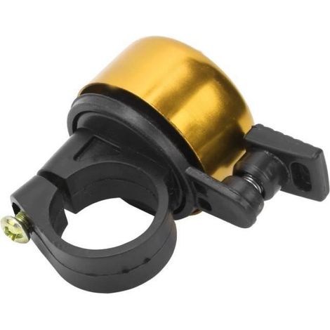 Sonnette de vélo - - Mini cloche en alliage d'aluminium - Jaune - Léger et portable - Son clair (1/4)