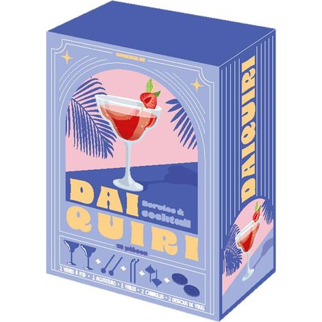 Coffret Cocktail 10 Pièces "Daiquiri" 19cm Bleu