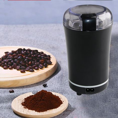 Moulin à Café Électrique Noir Moulin à Épices avec Lame Café Goutte à Goutte Lames en Acier Inoxydable 150W (1/5)