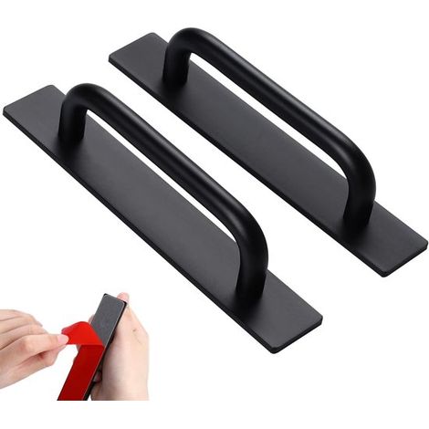 Lot de 2 poignées autocollantes de 148 mm pour portes et fenêtres coulissantes en aluminium (1/5)