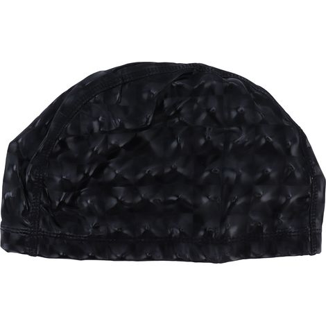 Bonnet de bain couleur vive imperméable piscine spa pour homme femme noir perle (1/5)