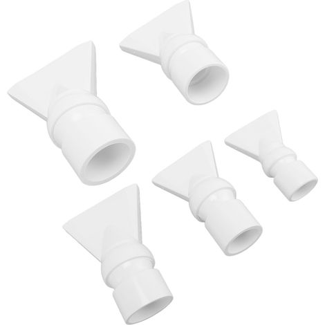 Ensemble de 5 buses à bec de canard pour aquarium, en plastique robuste, empêchant un débit d'eau trop rapide. Sortie d'eau plate pour aquarium, raccord de plomberie blanc. (1/5)