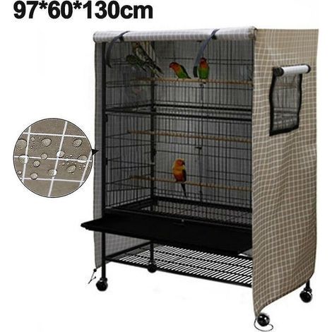 Housse de cage à oiseaux, imperméable, grande housse de cage à oiseaux, housse de cage à perroquets lavable, coupe-vent et anti-poussière (1/5)