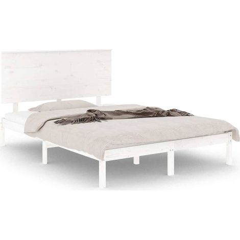 Maison Exclusive - Giroletto senza Materasso Bianco 140x200 cm Legno Massello Pino (1/5)