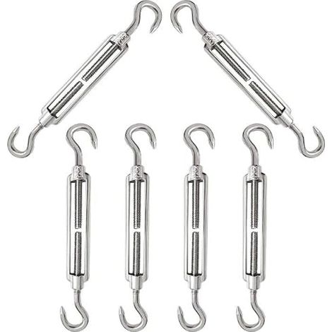 Tendeur Ridoir, Tendeur De Fil Crochet Et Crochet, 6 Pièces Tendeur Cable, Tendeur Inox, M6 Tendeur Cable Acier Inoxydable, Vis Tendeur Cable, Tendeur Cable Inox, Tendeur M6, Ridoir M6, Ridoir Inox M6 (1/5)