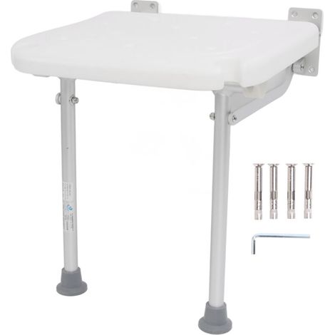 Folding Wall-Mounted Shower Seat, Non-Slip Shower Stool for the Elderly, Pregnant Women and People with Disabilities, Maximum Load 180 kg (1/5)