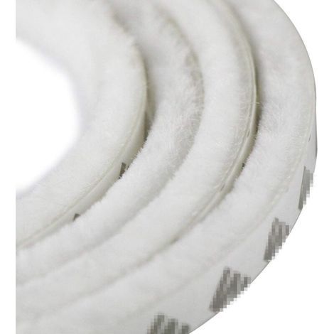 10m Self-Adhesive Dustproof Windproof Brush Strip for Windows and Movable Doors, Width 9mm x Height 23mm (thickness 23mm/(for 9-20 mm), White) (1/5)