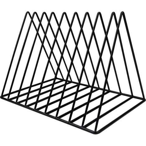 Porte Magazine Metal, 9 Fentes Porte Revue Or, Bibliothèque Triangle, Étagère Rangement à Livres, Porte-Journaux, Support Magazine Design pour Bureau, Salon, Maison, 26cm (1/5)