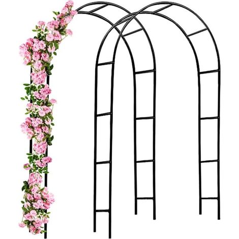 Arche de jardin 240 x 140 x 37 cm pour plantes grimpantes, arche pour rosiers, tuteur, décoration extérieure (1/5)