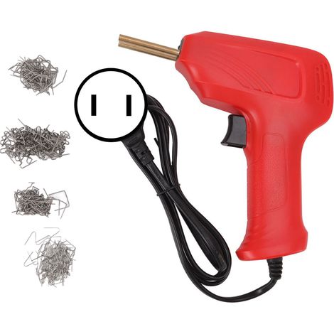 Pistolet à souder multifonction rouge pour plastique, réparation radiateurs et pare-chocs, 110V prise US, fer à souder portable (1/5)