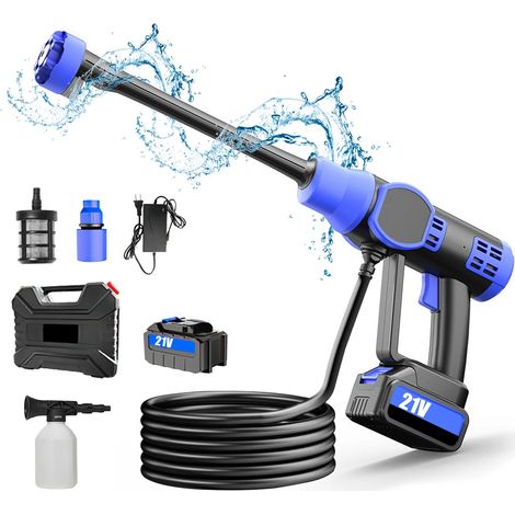 Nettoyeur haute pression électrique sans fil, lavage auto haute efficacité, nettoyeur haute pression, accessoires de lavage, outils de nettoyage, idéal pour l'arrosage des légumes et le nettoyage du j (1/5)