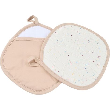 Guanti da forno e presine resistenti al calore - 2 pezzi - Silicone e cotone (1/5)