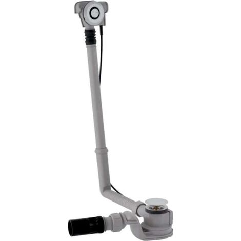 Geberit Accessori - Sistema di scarico e troppopieno per vasca da bagno, comando PushControl, lunghezza 280 mm, cromo 150.752.21.6