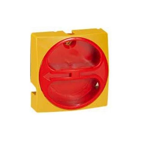 Manette cadenassable IP65 pour interrupteur-sectionneur rotatif composable Ø22 - 20A à 32A - jaune et rouge - LEGRAND