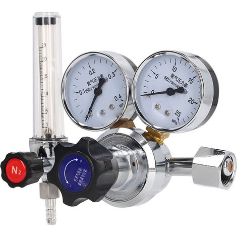 Détendeur de gaz azote, débitmètre, laiton, manomètre de haute précision pour laboratoire (1/5)