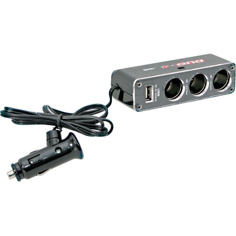Dual-Power, presa corrente tripla con USB, 12/24V (1/3)