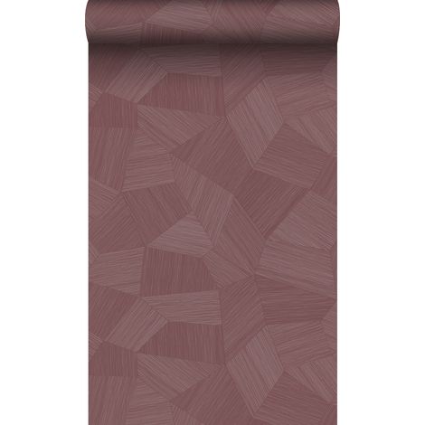 papier peint graphique 3D taupe mauve - Origin Wallcoverings
