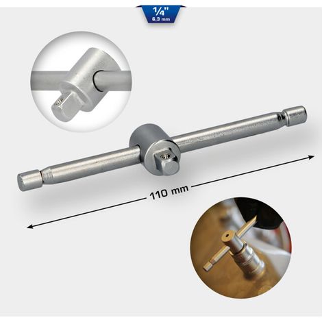 BRILLIANT TOOLS 1/4" Poignée coulissante - BT020902 (1/5)