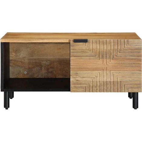 Maison Exclusive - Tavolino da Salotto Marrone 80x50x40 cm Legno Massello di Mango (1/5)