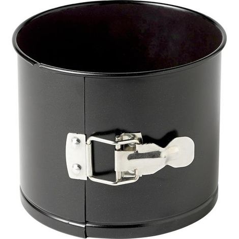 ibili Panettoneform schwarz 12 cm mit Hebeverschluss aus Stahl