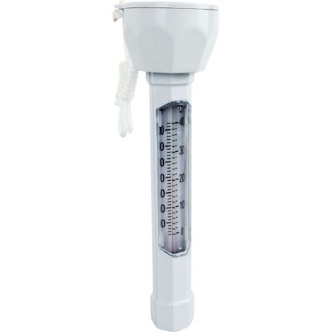 Linxor – Thermomètre de piscine flottant blanc – Lecture rapide température – Plastique durable – Ø 6 cm pour bassin et SPA