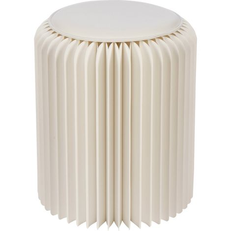 Pouf pliable blanc cassé en papier design élégant et pratique - Blanc cassé élégant (1/5)