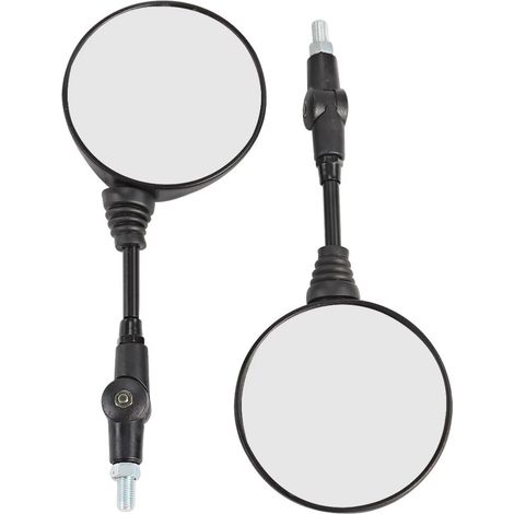 Moto Rétroviseur Lot De 2 Rétroviseurs Latéraux Ronds pour Moto Pièces Et Accessoires Réglables (1/4)