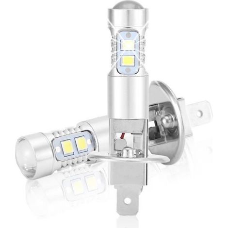 Cuque Phare à LED 2x H1 6000K Super Blanc 100W LED Kit d'ampoules de Phare Feu de Brouillard de Voiture (1/4)
