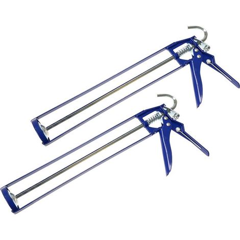 Faithfull FAIMG Metal Frame Mastic Skeleton Caulk Sealant Guns 425ml Twin Pack