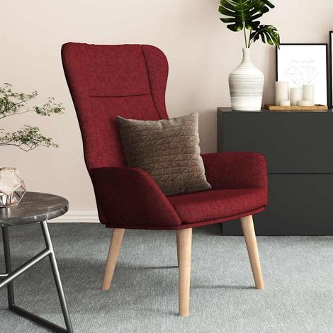 Chaise de relaxation Fauteuil relax - Rouge bordeaux Tissu BonneVie-66592 (1/5)