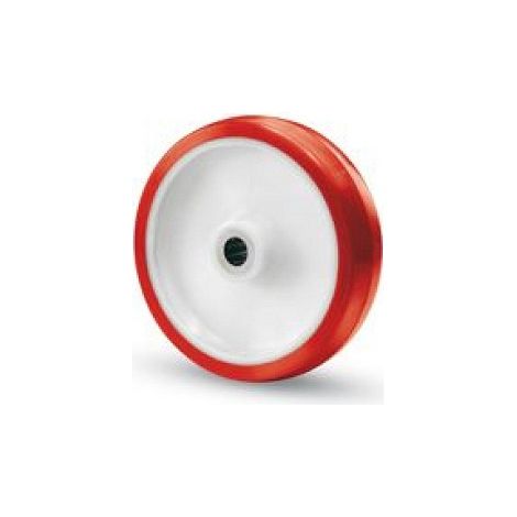 RUOTA SUPPORTO IN ACCIAIO INOX IN POLIAMMIDE NYLON RUOTE GIREVOLI FRENO FISSE - SOLO RUOTA Ø80 (1/5)