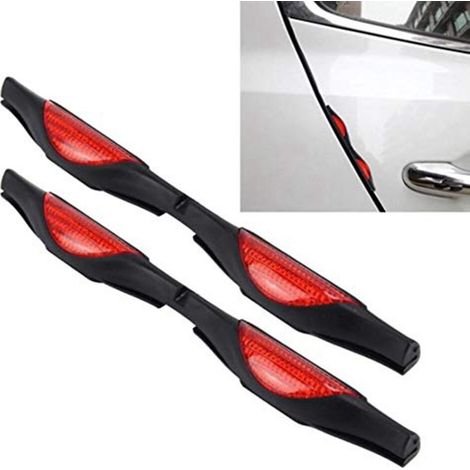 Adatto per 4 strisce protettive per portiere auto, strisce anticollisione, strisce antiammaccatura, clip riflettenti per portiere anteriori e posteriori per prevenire i graffi. (1/3)