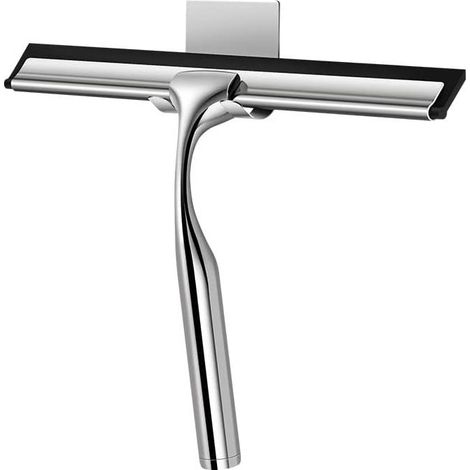 Raclette de douche pour portes en verre avec crochets adhésifs, raclette de douche en acier inoxydable pour carrelage, murs de douche, salle de bain, voiture, verre, raclette de fenêtre de 24, (1/5)